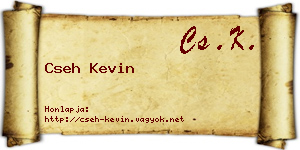 Cseh Kevin névjegykártya