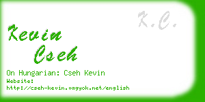 kevin cseh business card